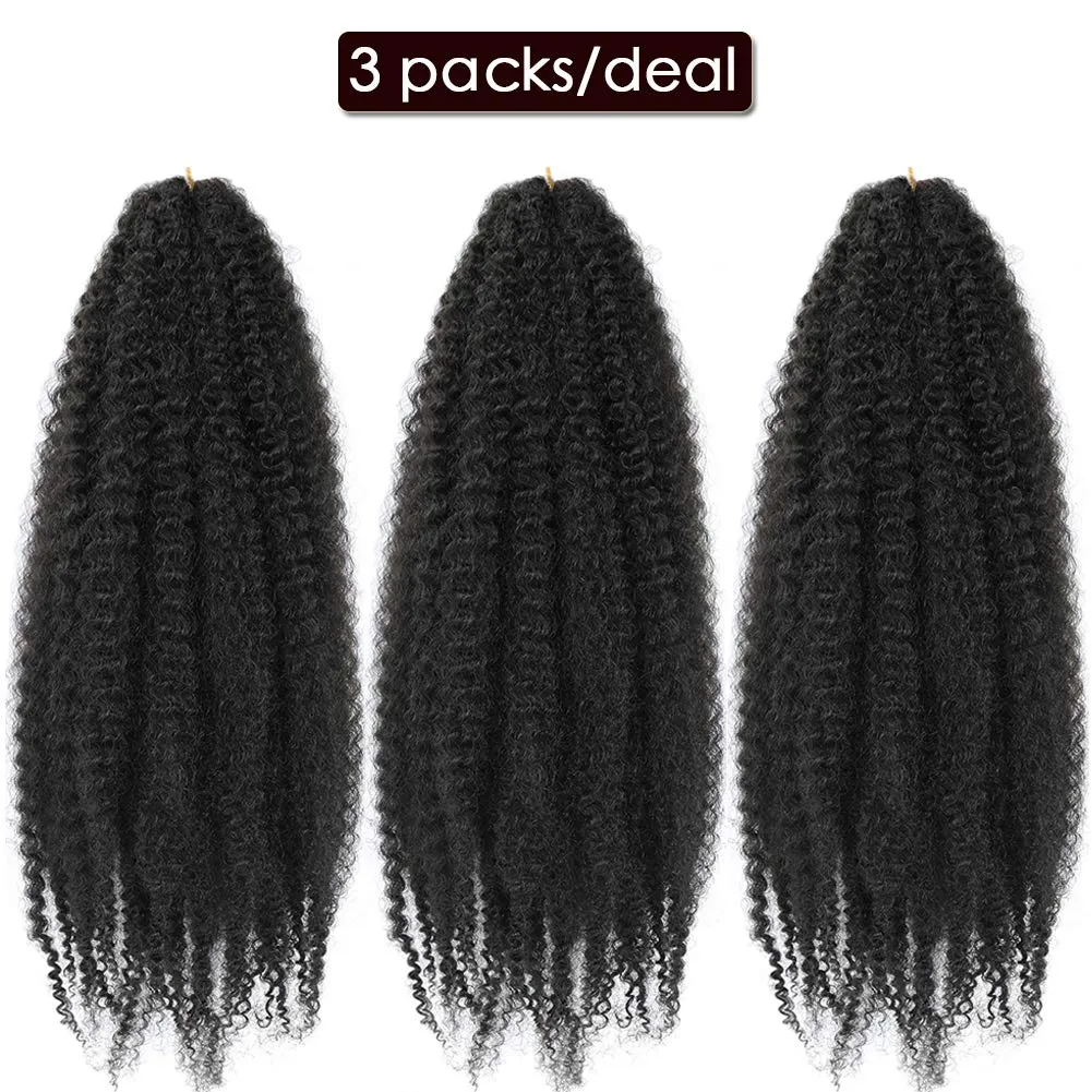 Dansama Marley Braiding Hair, 24 Inch Marley Hair for Goddess Locs Crochet Hair, Synthtic Twists Hair Extensions (24 Inch (Pack of 3), #2)