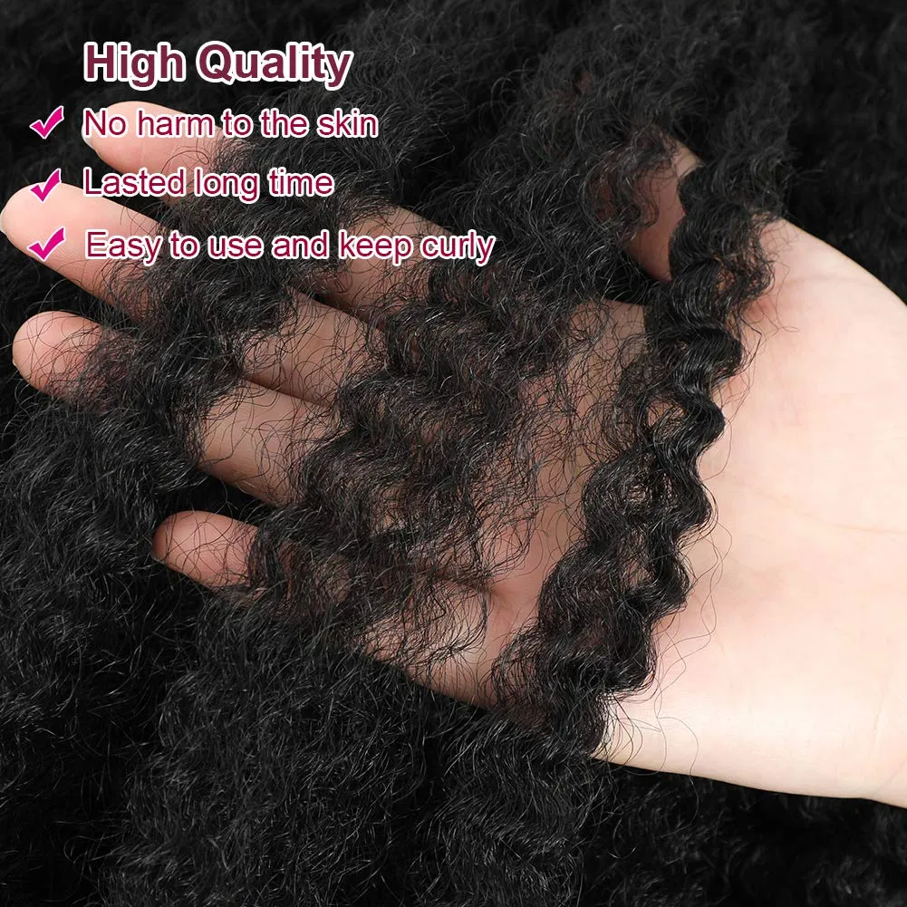 Dansama Marley Hair 20 Inch Long Afro kinky Twist Hair #2 Hair Marley Braiding for Faux Locs Crochet Hair (20 Inch (Pack of 3), #2)
