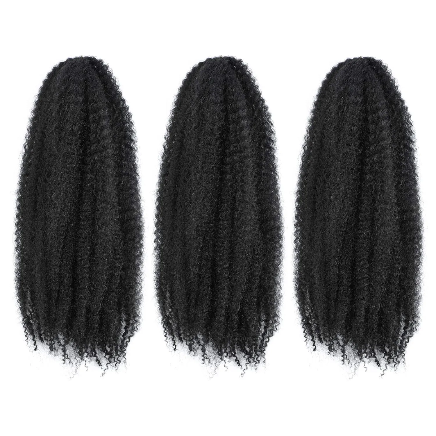 Dansama Marley Hair, 24 Inch Marley Twist Braiding Hair, Fluffy Faux Locs Curly Braiding Hair Extensions (24 Inch (Pack of 3), #1)
