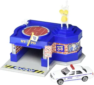 Daron NYPD Mini Police Station with 1 Vehicle