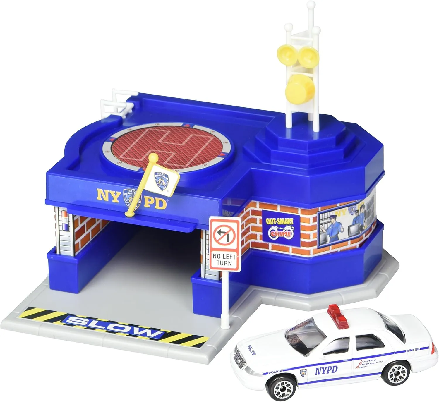 Daron NYPD Mini Police Station with 1 Vehicle