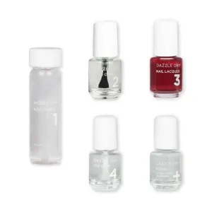 Dazzle Dry Mini Kit 4 Step System - C.E.O., A deep wine red full coverage cream. (5 Piece Kit / 5 Manicures)