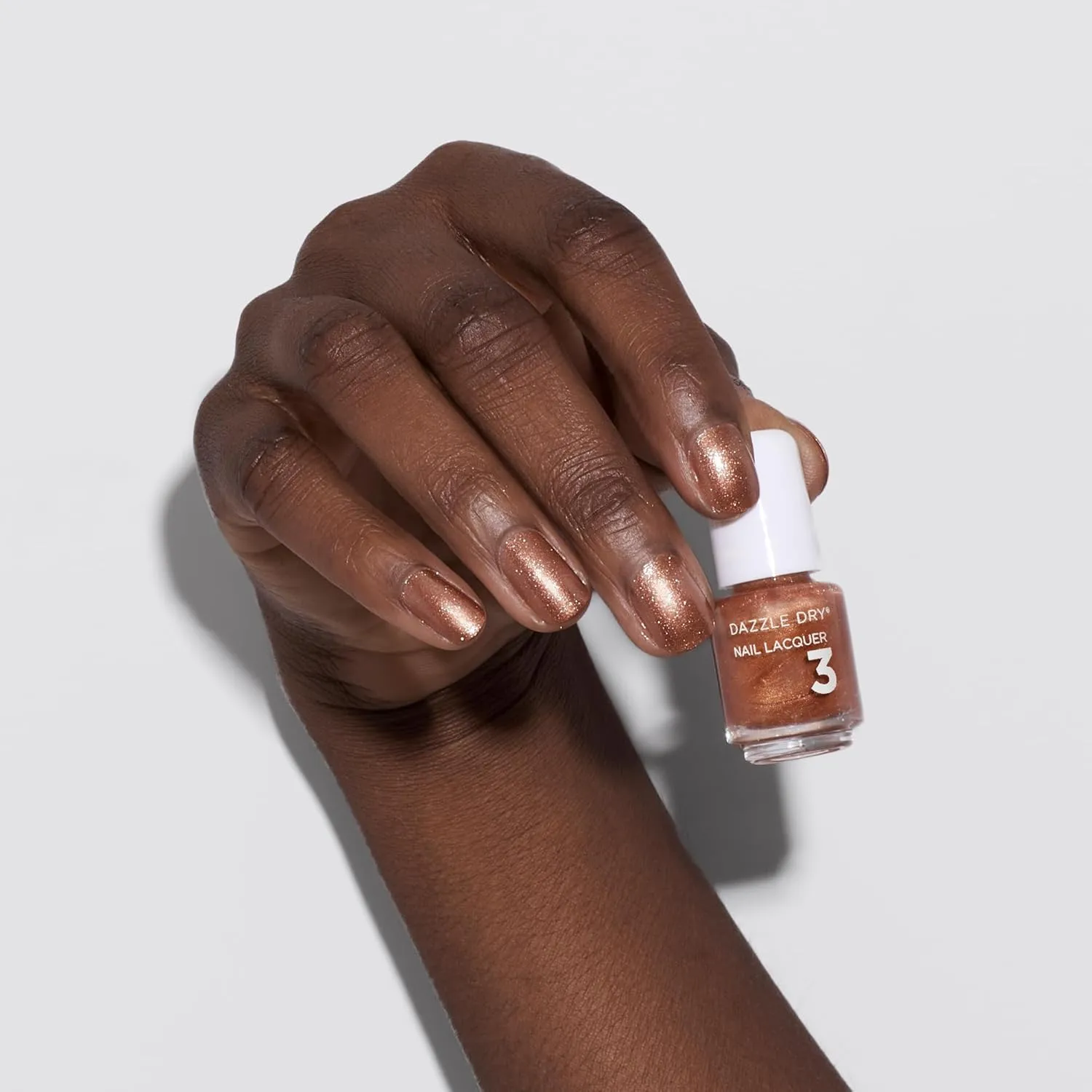 Dazzle Dry Mini Kit 4 Step System - Raise Your Glass - A glittering copper. Full-coverage metallic. (5 Piece Kit / 5 Manicures)