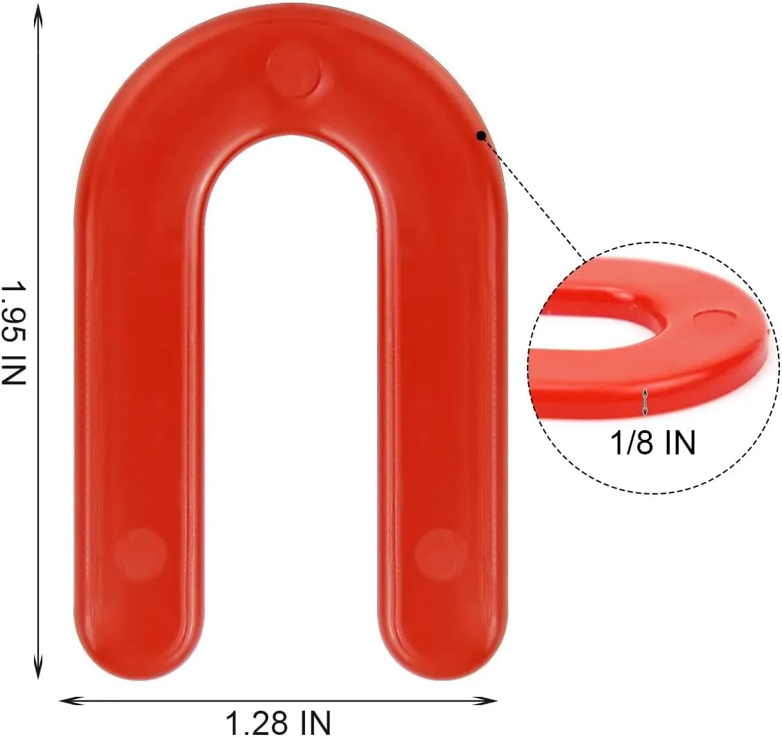 DGSL Tile Leveling System Tile Spacers 1/8 Inch, 1000 pieces Horseshoe Shim U Shape Plastic Tile Leveling Clips for Various Types of Tile Leveling (Red)