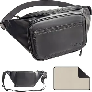 Diaper Fanny Bag With Changing Pad, YKK Zippers,Wipes Pocket,Unisex,Stylish,for Excursions Short Quickly Day Out