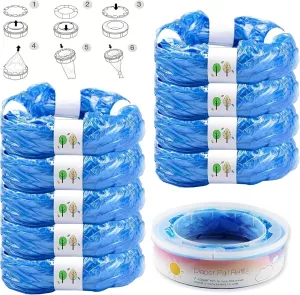 Diaper Pail Refills Bags Compatible with Diaper Genie Pails Diaper Pails Refills - (Pack of 9) (CL01ZHY)