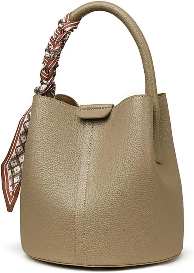 Didida Small Bucket Bags for Women PU Vegan Leather Crossbody Mini Bucket Purses Handbag Removable Shoulder Strap