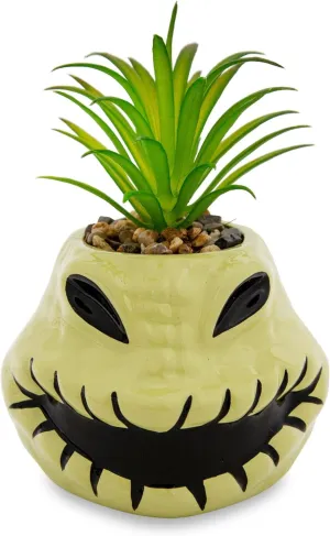 Disney The Nightmare Before Christmas Oogie Boogie 4-Inch Ceramic Mini Planter With Artificial Succulent