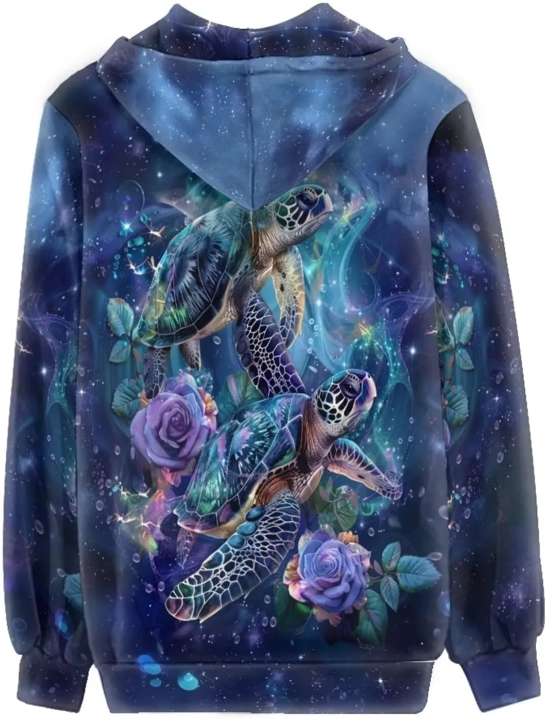 DISNIMO Zip Up Hoodie Women Long Sleeve Drawstring Sweatshirt Jackets Streetwear
