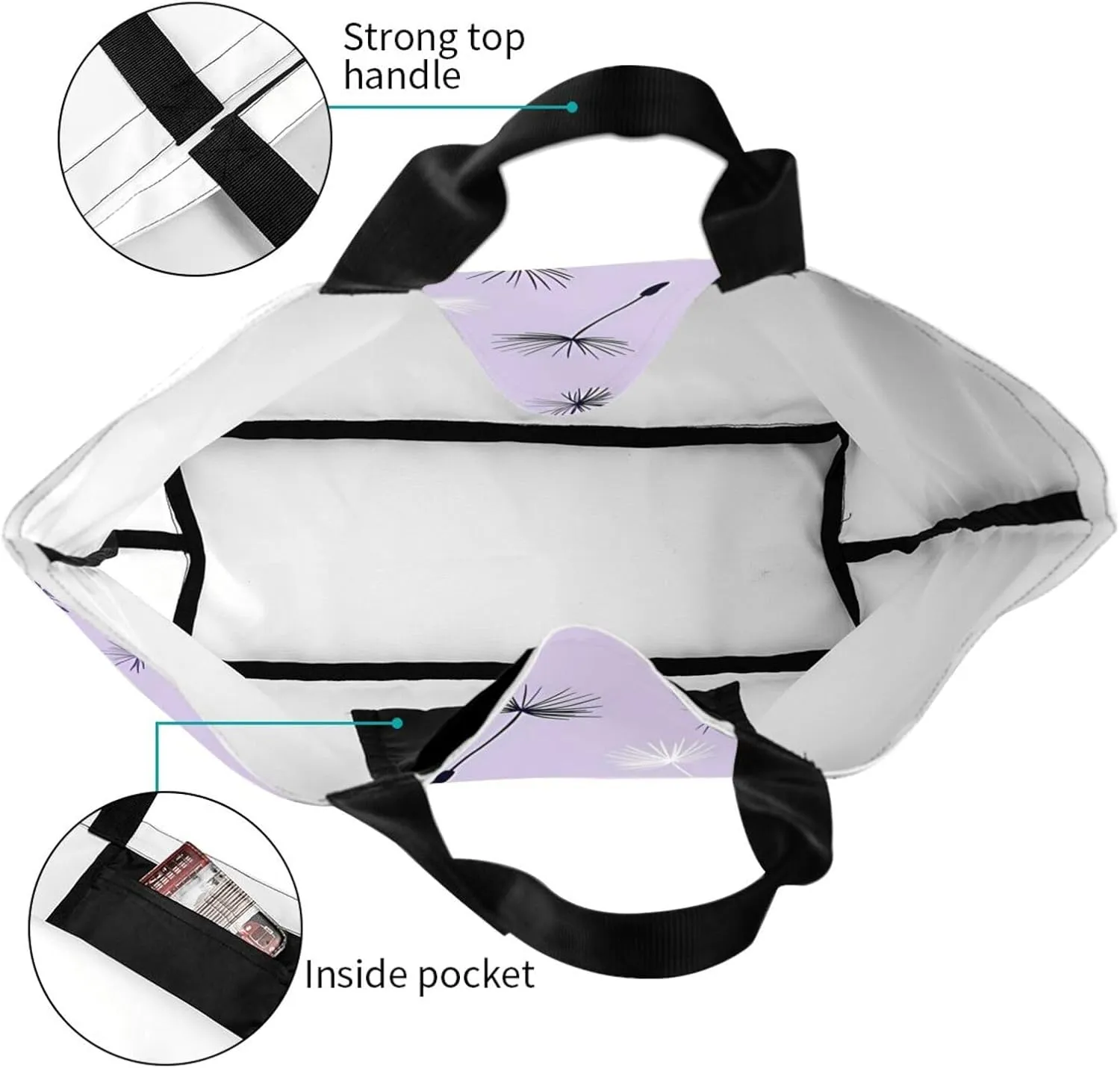 Distorted lines Tote Bag Shopping Bag Portable Handbags Tote Shoulder Bucket Bags for Women