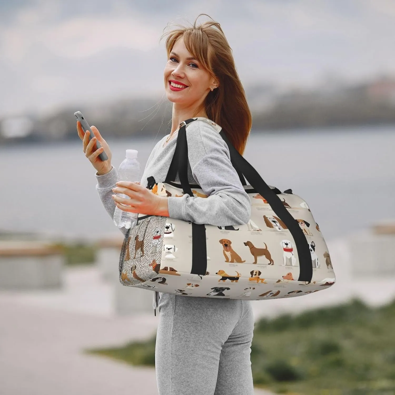Dog Breed Durable Portable Crossbody Travel Bag, A Good Companion For Long-Distance Travel
