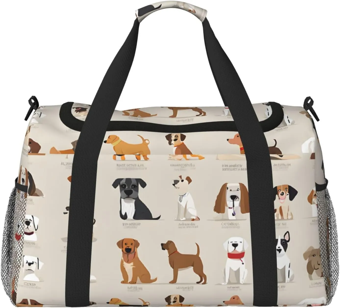 Dog Breed Durable Portable Crossbody Travel Bag, A Good Companion For Long-Distance Travel