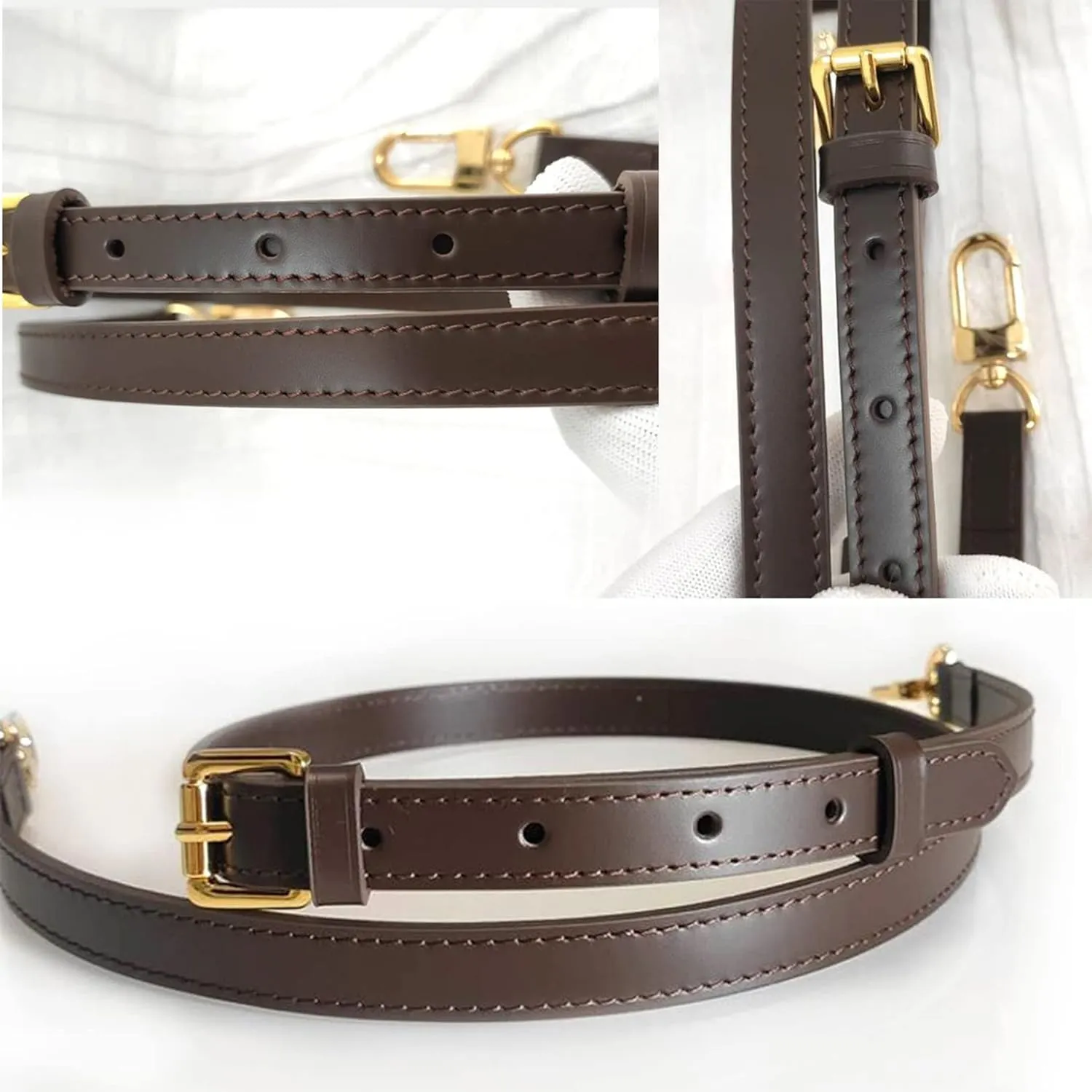 Doxo Vachetta Leather Replacement Crossbody Bag Strap,Fit for L Speedy 25 30 35 40 More
