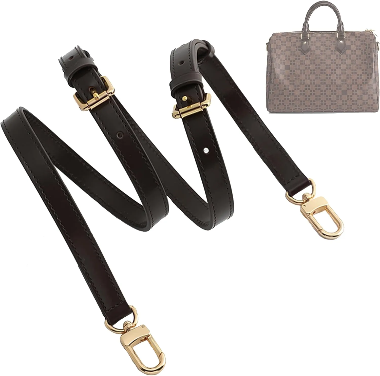 Doxo Vachetta Leather Replacement Crossbody Bag Strap,Fit for L Speedy 25 30 35 40 More