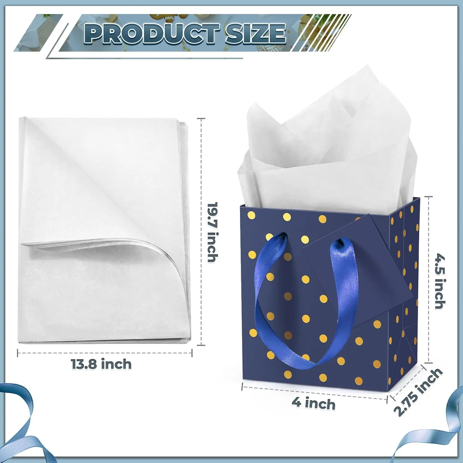 DOYIDE 30 Pcs Small Gift Bags with Handles, 4x2.75x4.5inch Mini Paper Gift Bags, Tiny Party Favor Bags with Tissue and Tag, Welcome Bags for Christmas Valentines Holidays Birthday Wedding Graduation