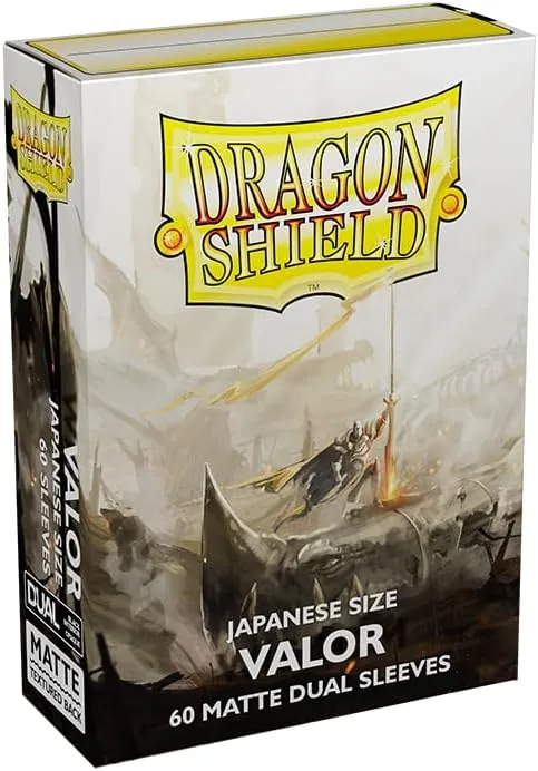 Dragon Shield Bundle: 2 Packs of 60 Count Japanese Size Mini Dual Matte Card Sleeves - (Matte Valor)