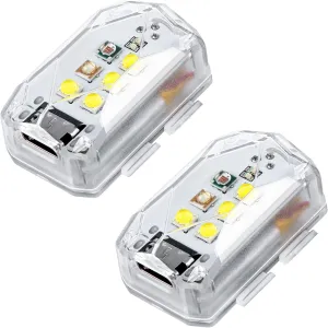 Drone Strobe Light,3 Colors 6 Strobe Modes Anti Collision Light for DJI Mini 4 Pro/4K/3/Mavic 4 Pro/Air 3S/Avata 2/Mavic Accessories(2 PCS)