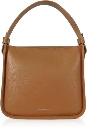 Duplo Medium Hammered Leather Top Handle Bag, 9.8 x 8.7 x 4.3 inches
