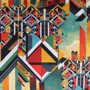 Dutch 'modernism' cotton canvas, Oeko-Tex cert.