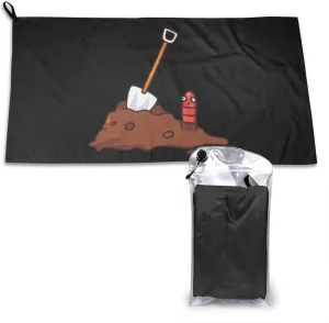 Earthworms and Shovels Towels for Bathroom 16x31.5 in Ultra Soft Quick Drying Bath Towels Hand Towels Camping Fitness Beach Towel