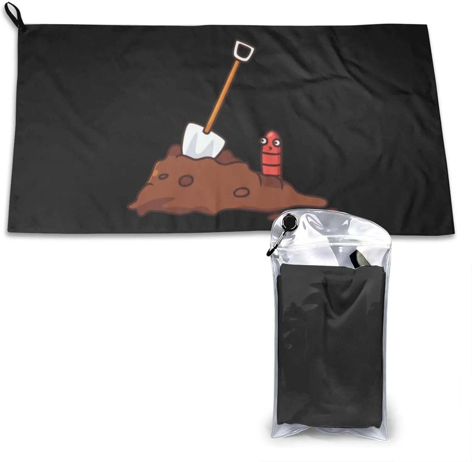 Earthworms and Shovels Towels for Bathroom 16x31.5 in Ultra Soft Quick Drying Bath Towels Hand Towels Camping Fitness Beach Towel