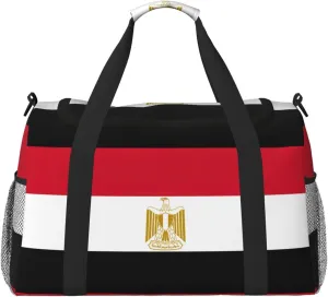 Egyptian flag print Weekender Overnight Carry On Bag Gym Luggage Bag Duffel Bag for Travel Women