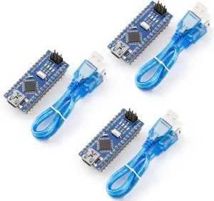 ELEGOO Presoldered Nano Boards with USB Cable Compatible with Arduino IDE Microcontroller Mini Board ATmega 328P CH340 Chip