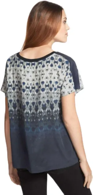Elie Tahari Women's Renita Ombrescop Short Sleeve Top
