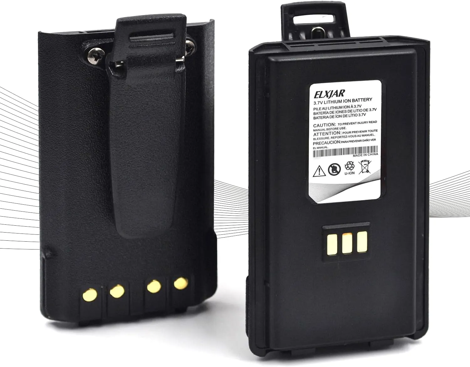 elxjar (2-Pack) 7.4V 1600mAh LB-75L Replacement Battery for TYT TH-350 Tri-Band Two-Way Radio