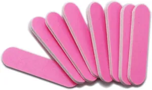 Emery Boards Nail Care kit with Nail File Buffer, 100pcs/lot Mini Nail File Sawing with 6cm Length Double Pink Colors Sandpaper