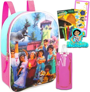 Encanto Mini Backpack Set - Bundle with 11" Encanto Backpack for Girls, Stampers, Stickers, More | Encanto Mini Backpack for Toddler Girls