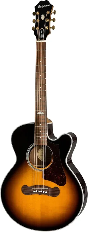 Epiphone J200 EC Studio Parlor Acoustic Electric, Vintage Sunburst