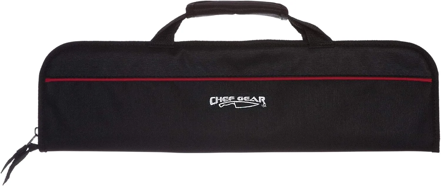 Ergo Chef 5 Pocket Chef Knife Case Roll Bag Bi-Fold (Black) Lightweight - Durable Nylon / Polyester Blend– Perfect for the Busy Traveling Chef