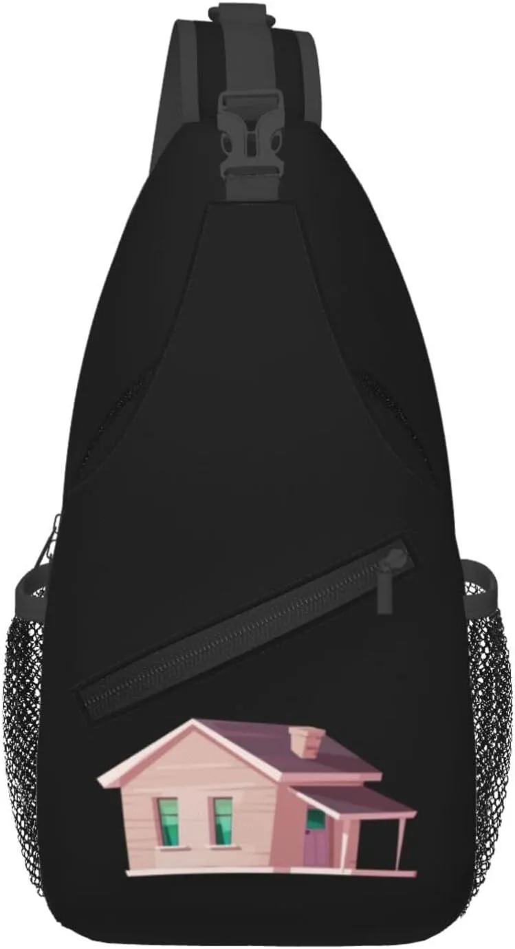 Evolution House Building Housing Crossbody Bags For Women Men Chest Backpack Gym Shoulder Bag Travel Outdoor Sports Casual Crossbody Bags