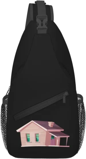 Evolution House Building Housing Crossbody Bags For Women Men Chest Backpack Gym Shoulder Bag Travel Outdoor Sports Casual Crossbody Bags