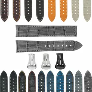 Ewatchparts 17-18-19-20-21-22-23-24mm Genuine Leather Watch Band Strap Compatible With Tissot Watch