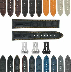 Ewatchparts 17-18-19-20-21-22-23-24mm Genuine Leather Watch Band Strap Compatible With Tissot Watch