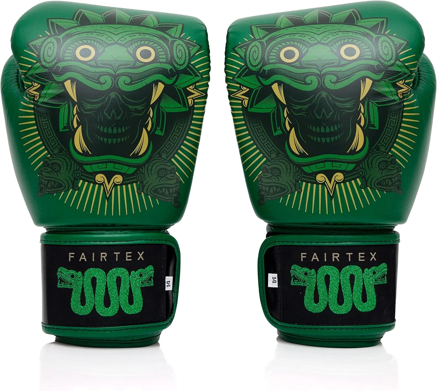 Fairtex Resurrection Premium Muay Thai Boxing Gloves - Limited Edition Design | Collaboration with Tom Atencio | Stylish & Durable | Syntek Leather | Handcrafted | MMA Kickboxing Gloves