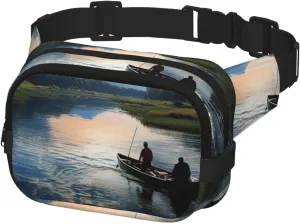 Fanny Pack Belt Bag for Men Women Fishing Scenic Adjustable Waist Packs Bag Crossbody Bags for Travel