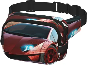 Fanny Pack for Men Women Crossbody Waist Bag Red Race Car Belt Bag with Adjustable Strap Hip Bum Bag