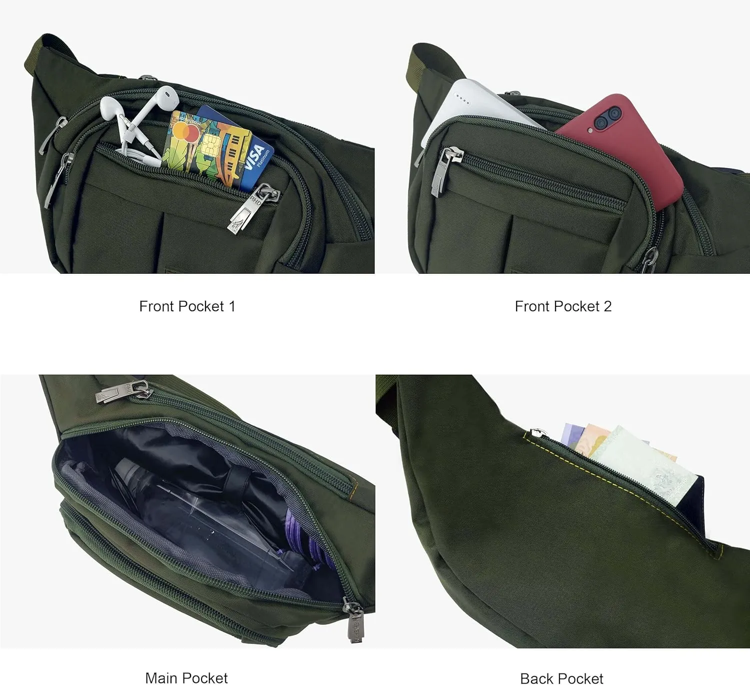 Fanny Pack for Men Women Fashionable Waist Bag for Hiking Running Traveling