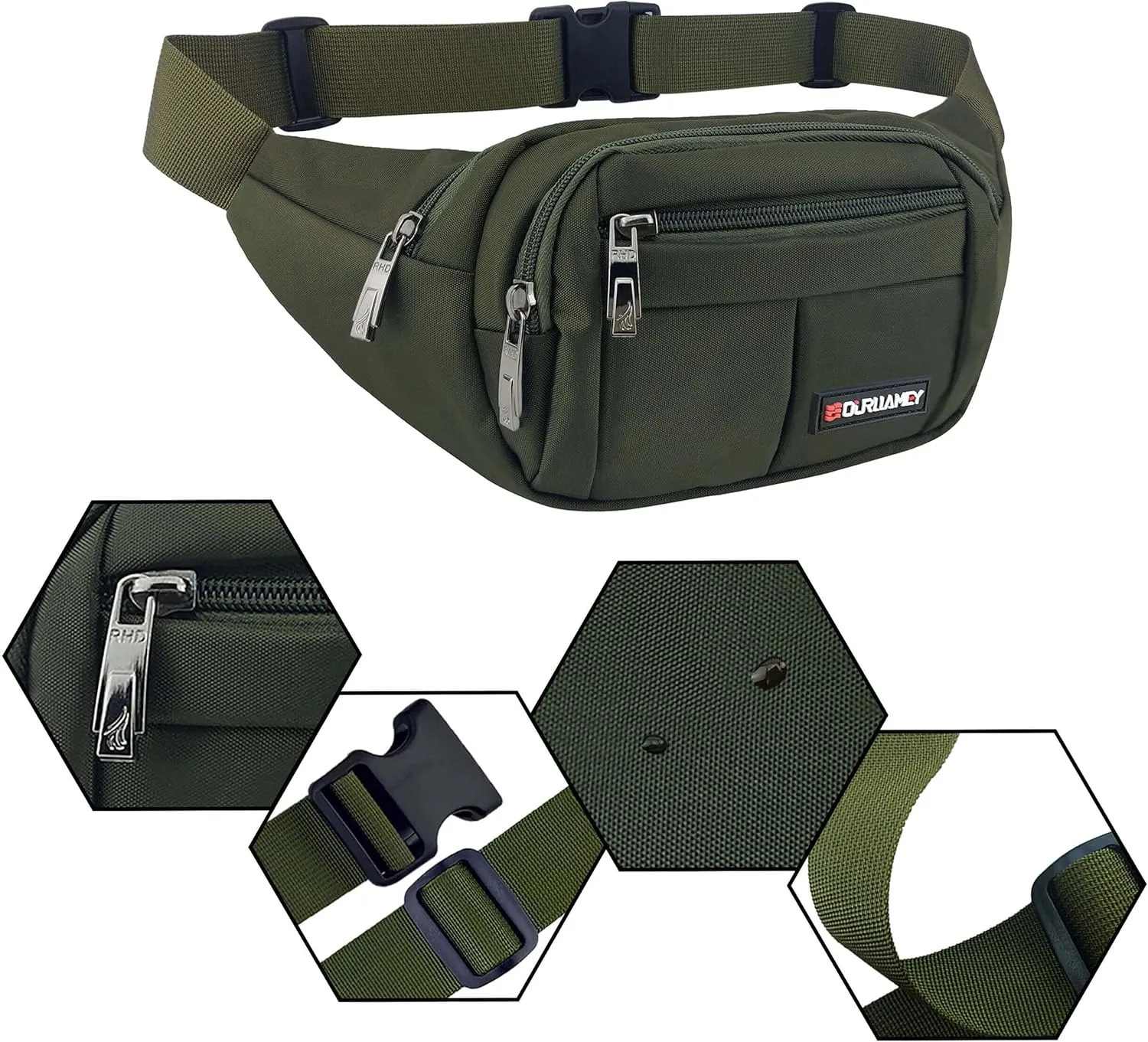 Fanny Pack for Men Women Fashionable Waist Bag for Hiking Running Traveling