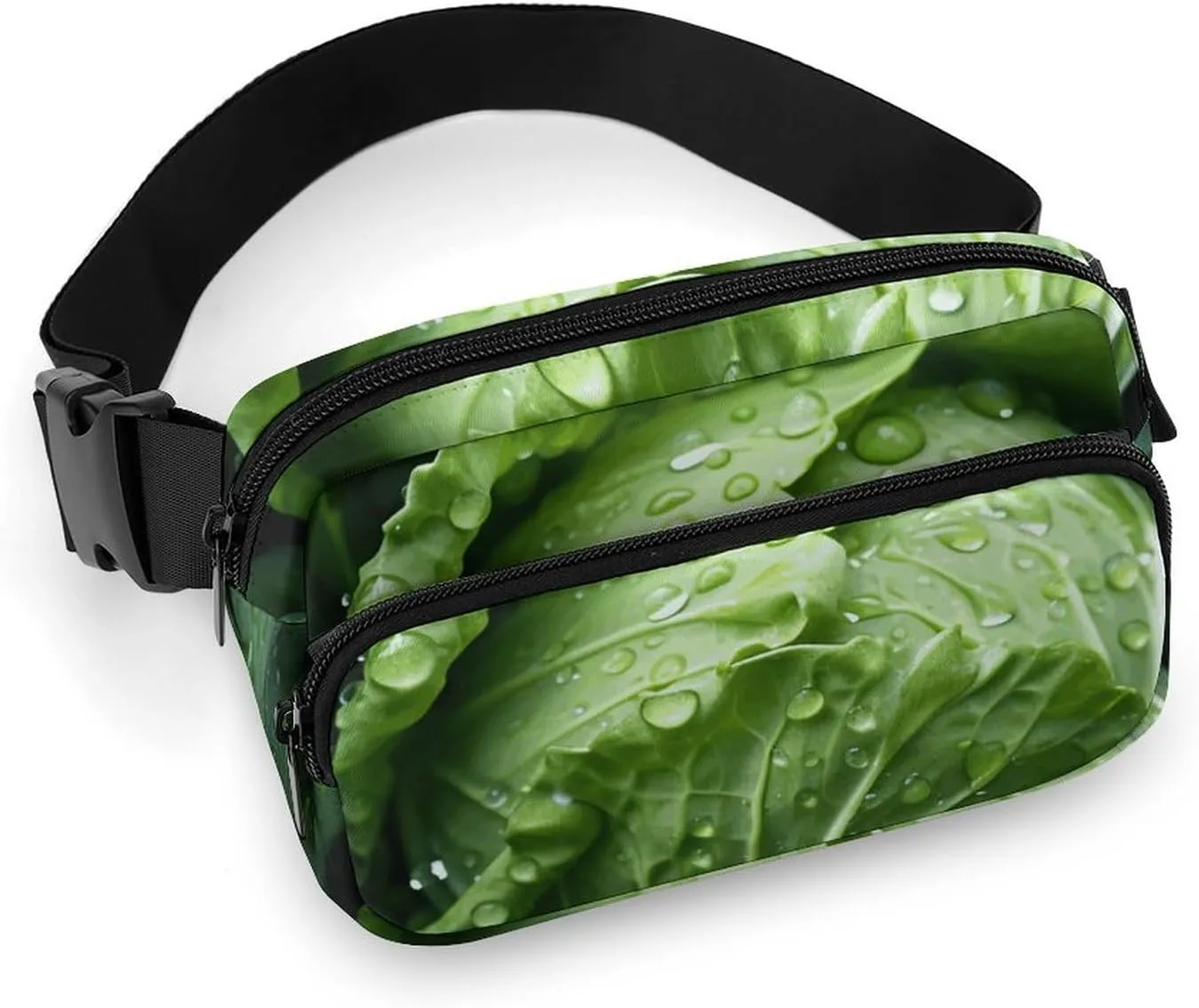 Fanny Pack Green Cabbage Waist Pack for Women Men Waterproof Belt Bag with Adjustable Belt Casual Crossbody Bag Travel Waist Bag for Sports Running Cycling