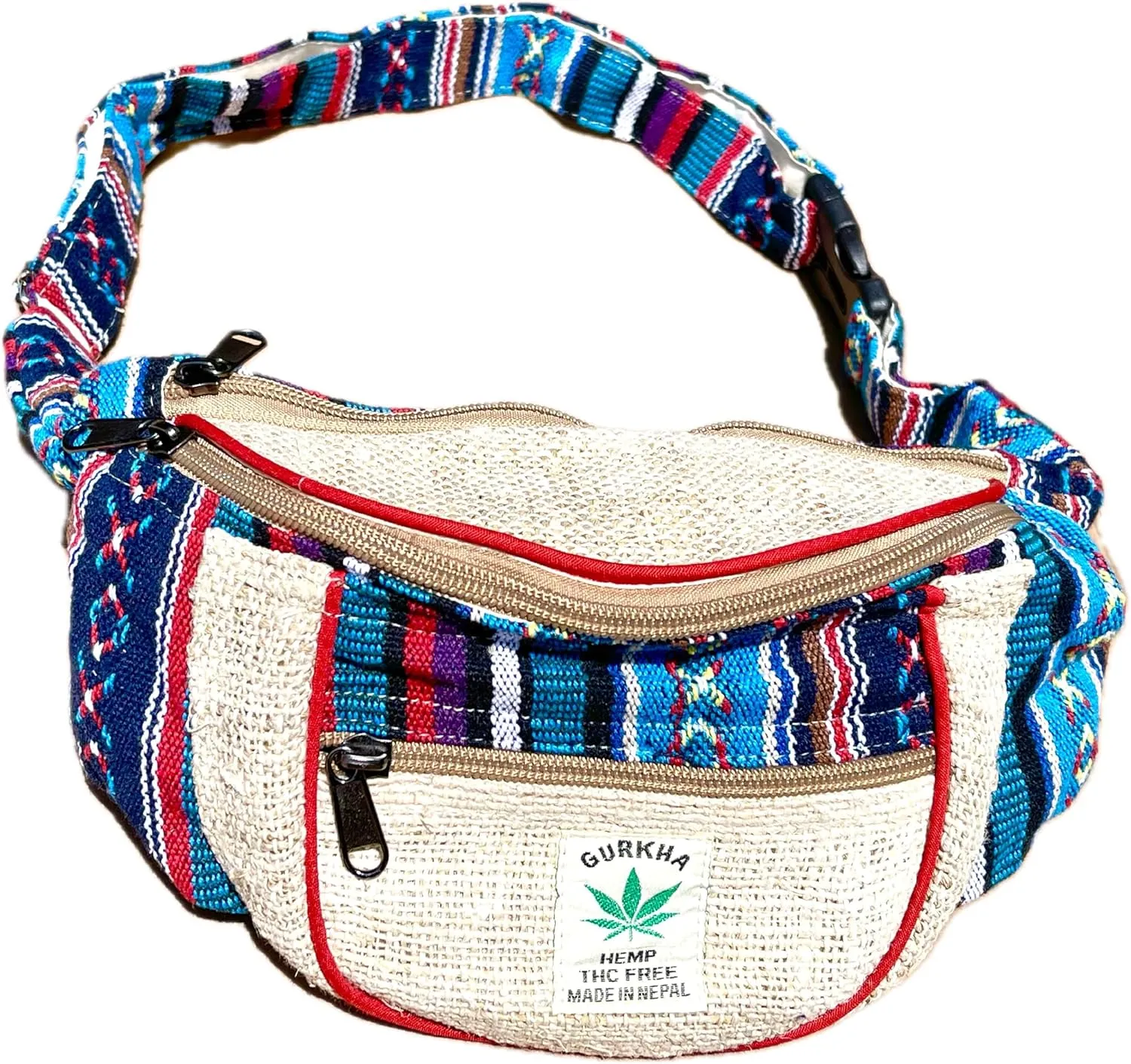 Fanny Pack Unique Fanny Passport Hippie Bag Hip Bag Waist Pack Bag Festival Bag Travel West Pack / 100% Himalaya Hemp| FAIR TRADE | Handmade With Love In Nepal