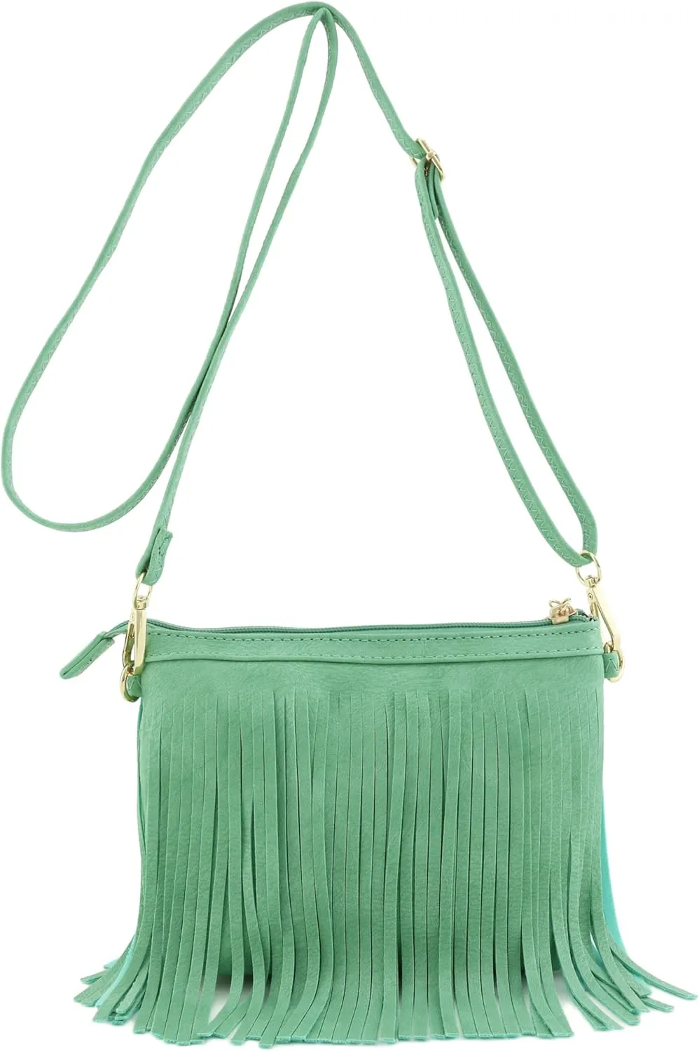 FashionPuzzle Small Fringe Crossbody Bag with Wrist Strap