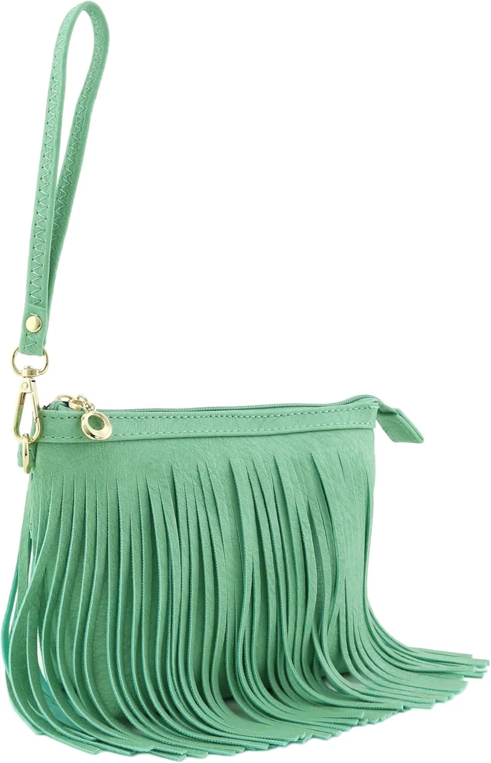 FashionPuzzle Small Fringe Crossbody Bag with Wrist Strap