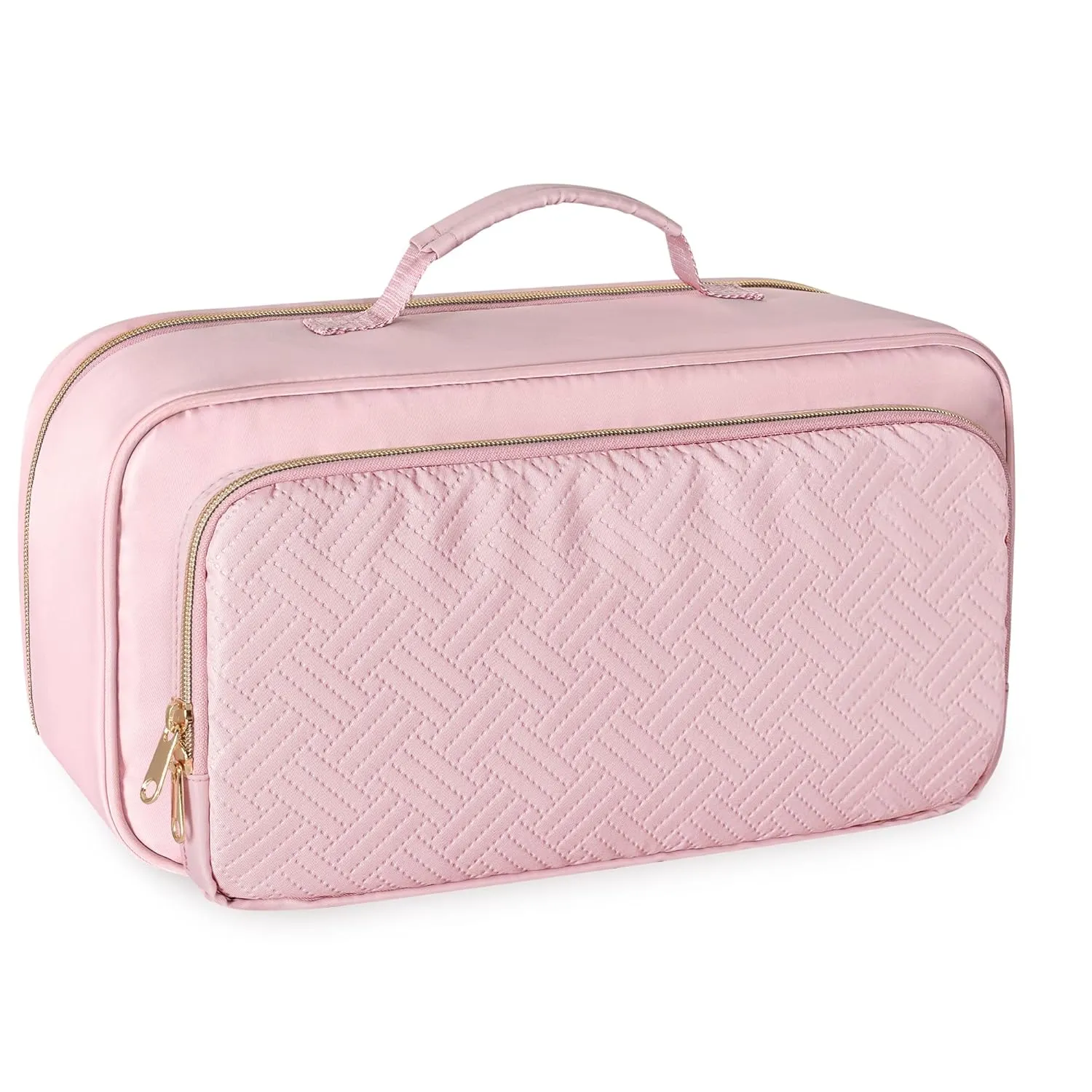 Fasrom Travel Carrying Case Compatible with Shark Flexstyle Hair Dryer, Hair Tool Organizer Bag Compatible with Dyson Airwrap and Straightener, Pink
