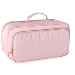 Fasrom Travel Carrying Case Compatible with Shark Flexstyle Hair Dryer, Hair Tool Organizer Bag Compatible with Dyson Airwrap and Straightener, Pink