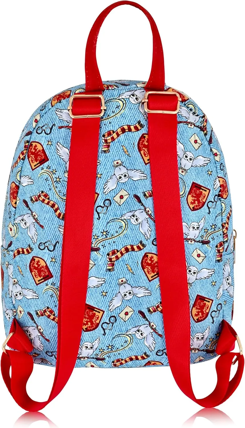 Fast Forward Harry Potter Backpack for Men, Women, Unisex | Cute PU Leather 10"" Harry Potter Mini Backpack Purse Shoulder Purse | Harry Potter Bag and Harry Potter Accessories, HPPM30FN