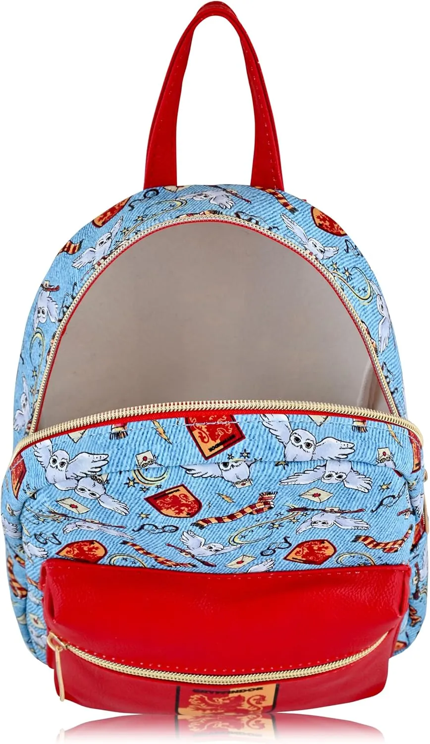 Fast Forward Harry Potter Backpack for Men, Women, Unisex | Cute PU Leather 10"" Harry Potter Mini Backpack Purse Shoulder Purse | Harry Potter Bag and Harry Potter Accessories, HPPM30FN